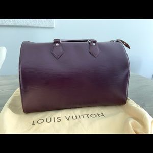Vintage Louis Vuitton Purple Epi Speedy 30.